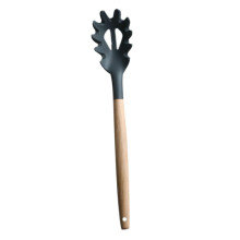 Spaghetti Spoon Silicone Pasta Claw with Wooden Handle, Heat Resistant Non-Slip Design for Home Cooking and Serving