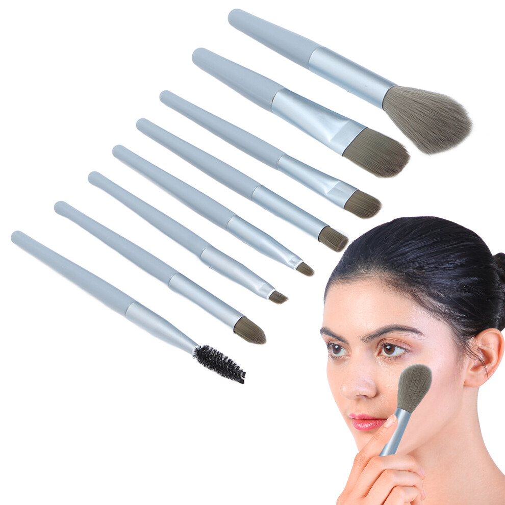 Women's 8pcs Makeup Brush Set - Foundation Face Powder Eye Shadows Blending