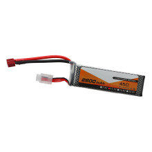 Batería LiPo de 2800mAh, 11.1V, 3S, 45C, conector tipo T rojo