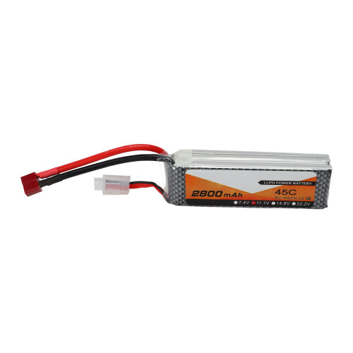 2800mAh 45C 11,1V 3S T-Typ roter Stecker LiPo 1
