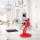 Red Human Shaped Knife Holder - Multifunctional, 25cm Bottom, 38cm Tall 10