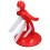 Red Human Shaped Knife Holder - Multifunctional, 25cm Bottom, 38cm Tall 4