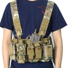 M4 9mm Tactical Vest Mini Chest Rig 500D Cordura Airsoft Paintball Accessories Color CP Size Free Size