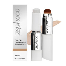 (Natural color*1PCS) SALE! 2-in-1 White Foundation Stick Colour Changing Concealer Stick with Brushes