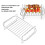 Rejilla para freidora de acero inoxidable, rectangular, 2 niveles, 8QT 4