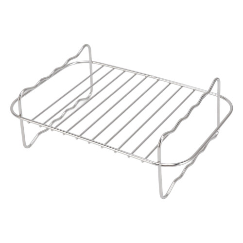 Rejilla para freidora de acero inoxidable, rectangular, 2 niveles, 8QT 2