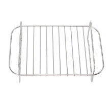 Rejilla para freidora de acero inoxidable, rectangular, 2 niveles, 8QT