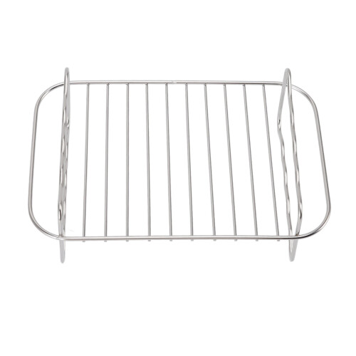 Rejilla para freidora de acero inoxidable, rectangular, 2 niveles, 8QT