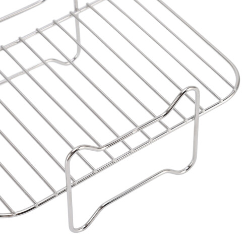 Rack para freidora de doble cesta, 8QT, acero inoxidable 2