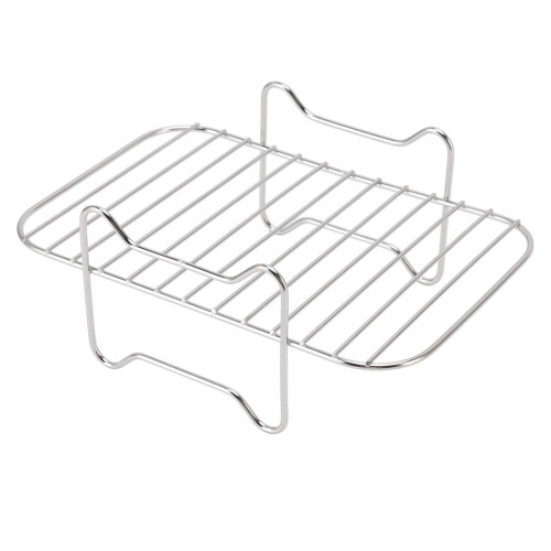 Rack para freidora de doble cesta, 8QT, acero inoxidable 1
