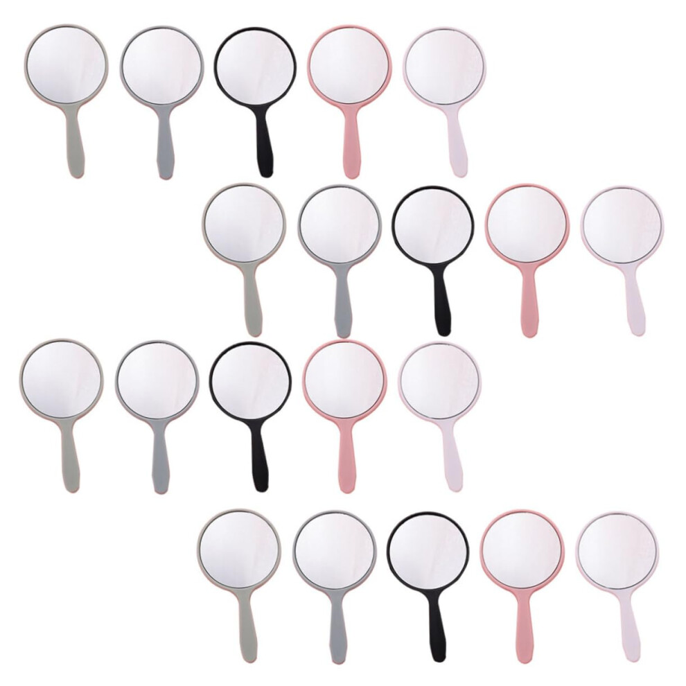 Cosmetic Mirror With Handle Round Mini Makeup Mirror Portable Handheld Mirror For Women Travel And Business Trips