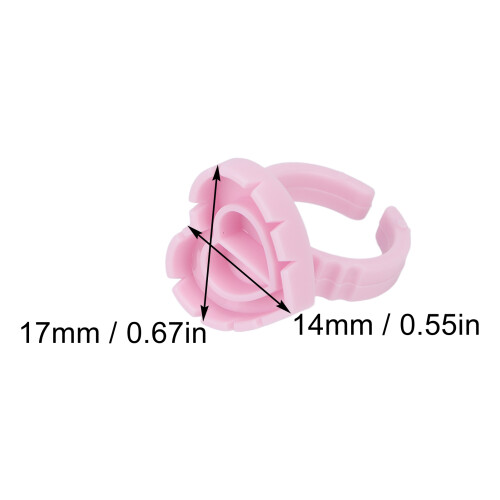 100pcs Eyelash Extension Glue Holder Cups Disposable Clear 3ml Capacity 2