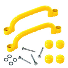 Climbing Handles for Kids, Rustproof Playground Accessories, Reinforced Safety Handles, Yellow, Outdoor Adventure Gear