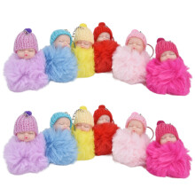 Kit porte-clés de 12 mini-poupées princesses - 11 cm