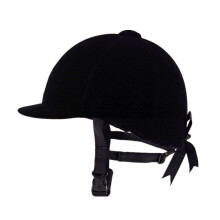 Comfortable Riding Hat Velvet Riding Helmet Black Breathable Design Double Comfort for Equestrian Use
