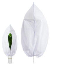 Winter Protection for Plants - Non-Woven Fabric Pot Plant Bag with Zip and Drawstring, 80x100cm Frost Protection for Outdoor Use