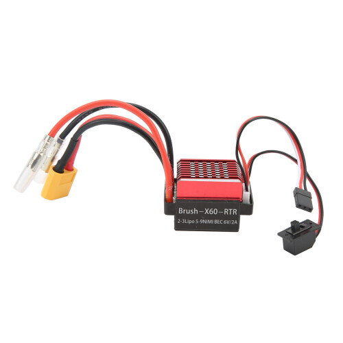 60A Bürsten-ESC XT60-Stecker 6V 2A BEC Rot 43x30x27mm 1