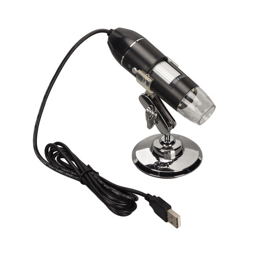 Microscopio digital 1600X 2-in-1 USB-C, 8 LEDs