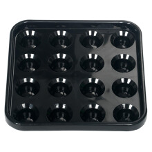 Pool Ball Holder 10x10 Inch Plastic Billiard Rack Case for 16 Balls Compatible with American and Chinese Pool Games