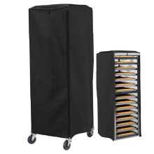 Rack Cover 210D Oxford Fabric for Bakery Bun Rack with Zip and Roll-Up Side, Size 23 x 28 x 64 cm