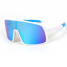 Children's Cycling Glasses UV400 Protection Polarised Sunglasses for Boys Girls Outdoor Sports White Blue Foot Style