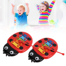 Kids Musical Xylophones 2-Pack Colorful Seven Star Ladybug Toddler Toy Set