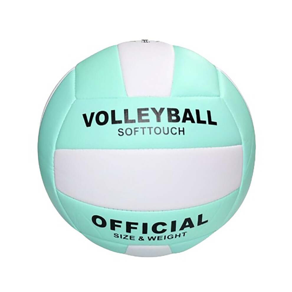 Size 5 Volleyball Gummi PVC Ball for Adults Indoor Outdoor Beach Training 20cm Green for Beginners and Teenagers-image-OPC-PJKC8GQ-NEW