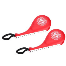 PU Leather Training Pad for Martial Arts - Lightweight Shock Absorption Design for Home and Gym Use (Red)