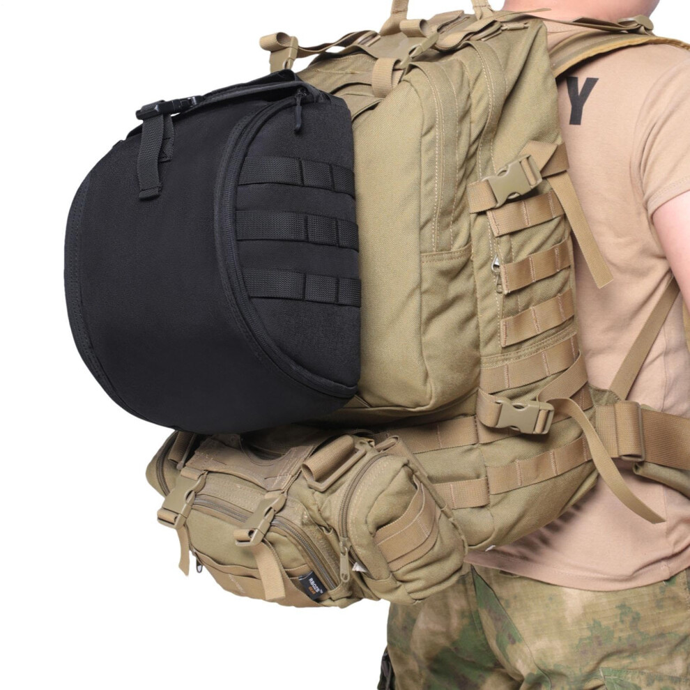 Motorcycle Helmet Bag 1000D Nylon Tactical Organizer Padded Storage For Airsoft And Motorcycle Gear Large Capacity Black 6276012417288