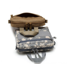 (Mud color) Outdooor Camping Tactical EDC Molle Hunting Camouflage Pouch Multifunctions Wasit Bag 1.28L