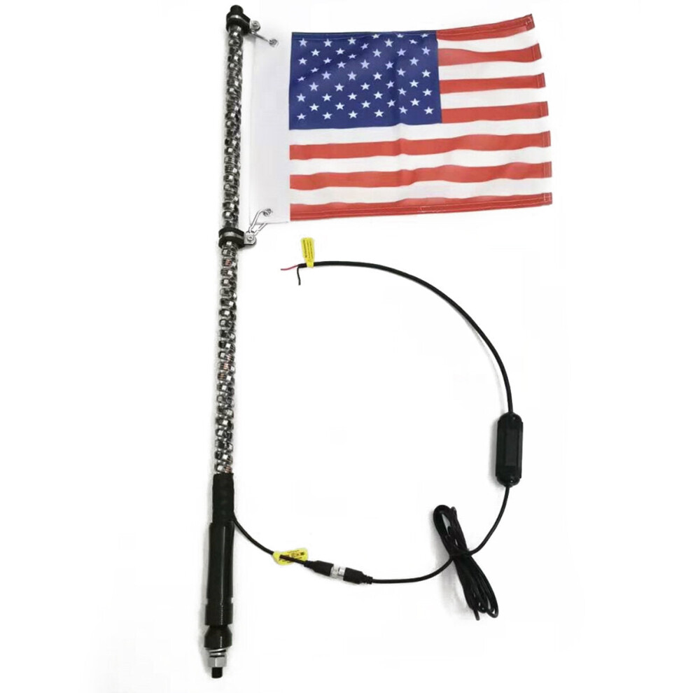 (5Ft) 3/4/5Ft Rgb Ed Antenna Led Whip Flag For Suv Atv Rzr Utv Xmas Light 4250937509701
