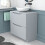 NES Home Nes Home Matte Grey 800mm Freestanding Vanity Unit With Round Ceramic Basin 3