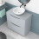 NES Home Nes Home Matte Grey 800mm Freestanding Vanity Unit With Round Ceramic Basin 4