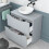 NES Home Nes Home Matte Grey 800mm Freestanding Vanity Unit With Round Ceramic Basin 5