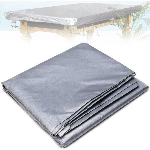 Pool Table Cover Waterproof PVC Dustproof Snooker Table Cover with Drawstring for 7ft 8ft 12ft Models
