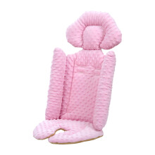 (Pink, 41x84cm) Baby Stroller Cushion Warm Universal Thicken Liner Mat for Pram Car