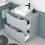 NES Home Nes Home 800mm Matte Grey Drawers Vanity, Worktop & Square Rounded Corner Basin 5