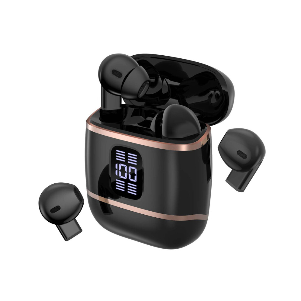 (black) Touch Operations Bluetooth Headset With Mic Bluetooth Led Digital-image-OPC-PJKCC9M-NEW