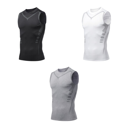 (black, XL) Chest Compression Immediate Slimming Chest Vest For Men 2. Ulti Mate 1