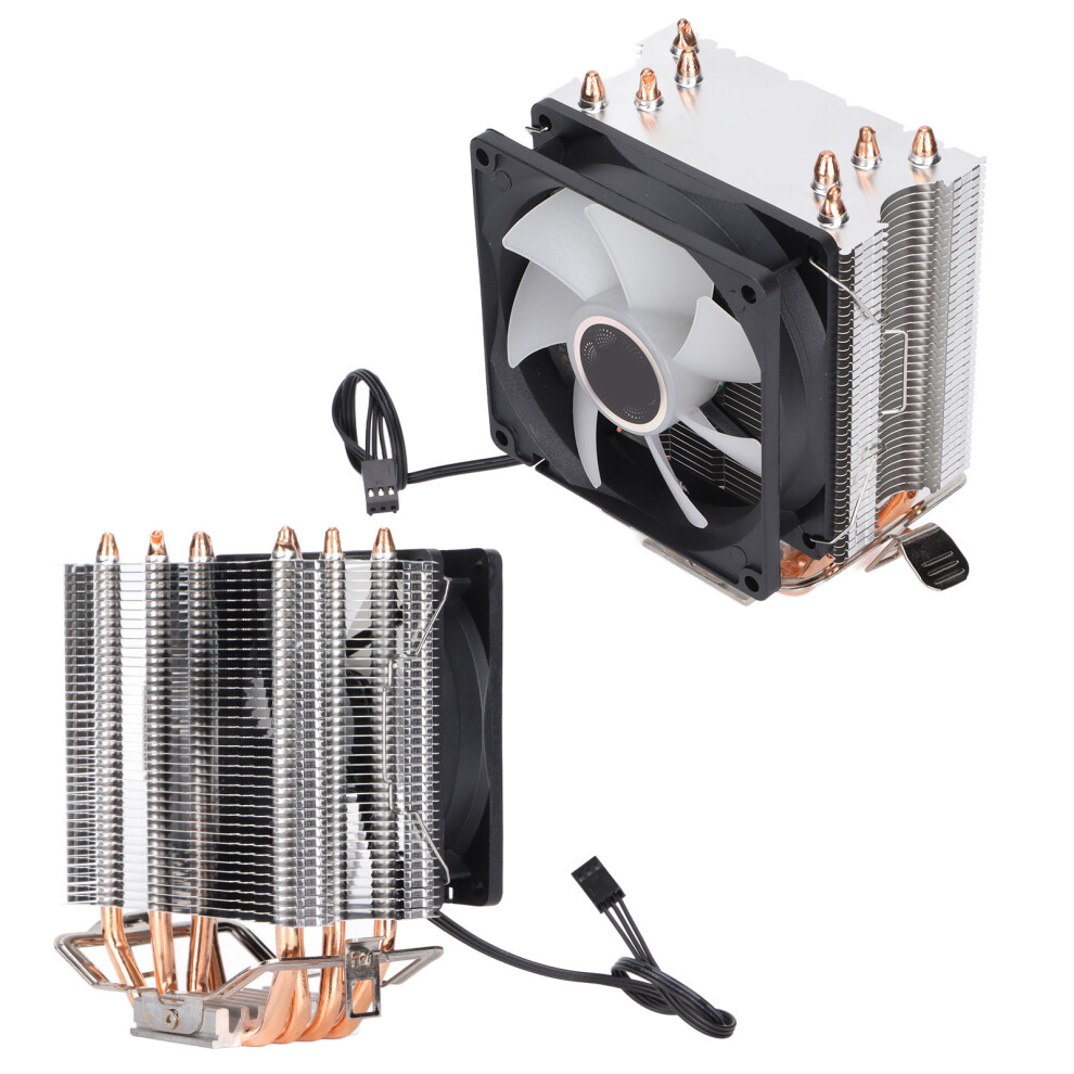 Rgb 90Mm Cpu Cooler Fan 3Pin, Noiseless, 4 Heatpipes 6951340339180