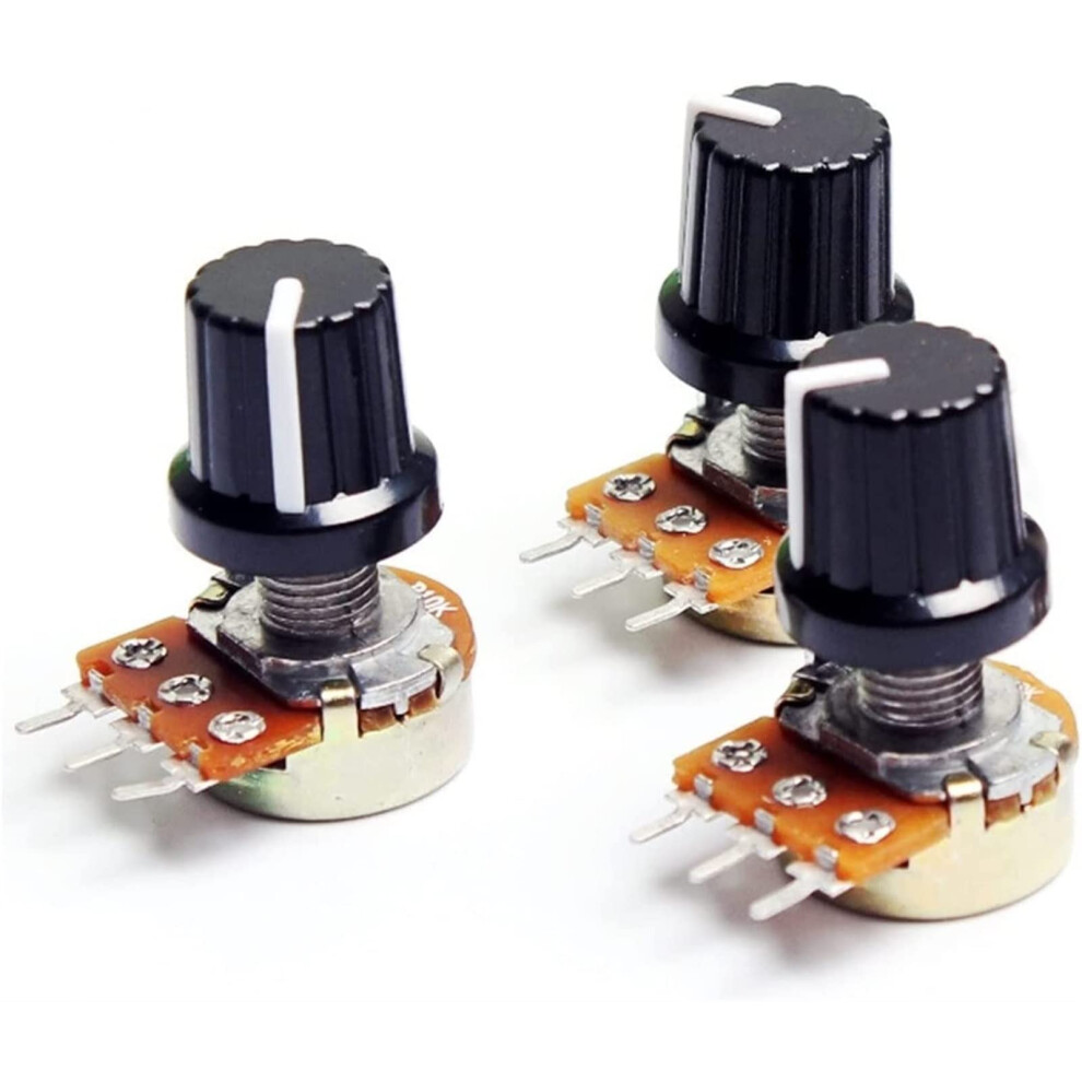 Potentiometer Wh148 10K Linear 15Mm With Knobs 5Pcs Lot Volume Control Resistor Set For Electronics Projects 6493810642418