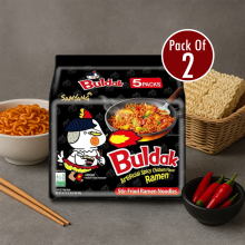 Samyang Buldak Hot Chicken Ramen - 140g ( 10 Pack ) | Fiery Heat | Korean Ramen Variety | Spicy Sauce