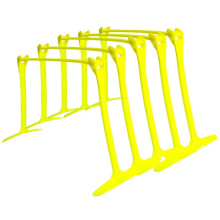 Agility Hurdles Set of 5 Collapsible Portable Fluorescent Green Training Obstacles for Football and Fitness Practice