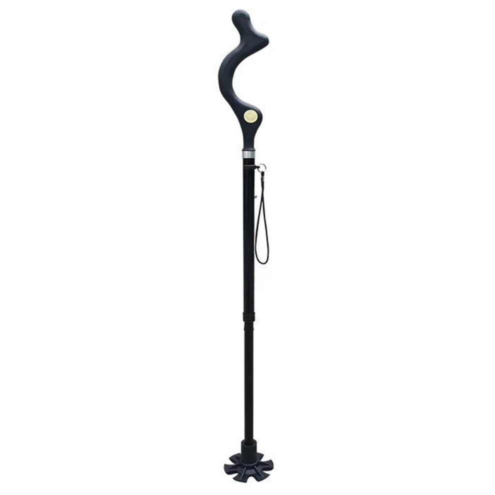 Hiking Stick Folding Poles for Seniors Non-Slip Crutches Lightweight Adjustable Aid for Climbing and Hiking