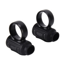 1 Pair Full Black Silicone Finger Clips for Jazz Drummers