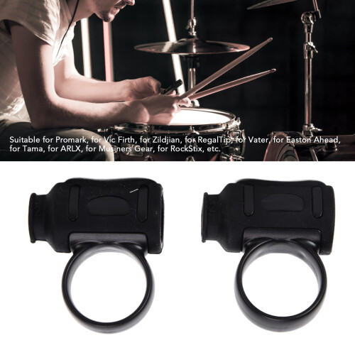 1 Pair Full Black Silicone Finger Clips for Jazz Drummers 2