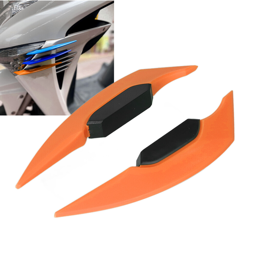 Sporty Wing Spoiler For Motorcycles & E-Bikes Easy Setup - Orange 6941340343157