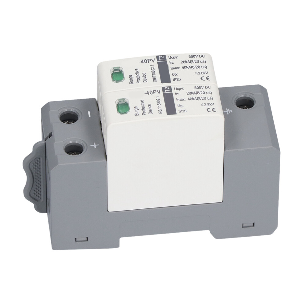 500Vdc Surge Protector Arrester 2P 20-40Ka Circuit Protection Chlt-40Pv 8761340343067