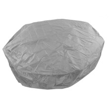 Outdoor-Möbel Staubschutzhülle Rundes Badewannenschutz 190 Silber Polyester-Taffeta Whirlpoolschutz 190x30cm Grau