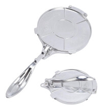 8 Inch Tortilla Press, Heavy-Duty Aluminum Tortilla Maker for Homemade Flour Tortillas, Roti, and Pizza (Silver)
